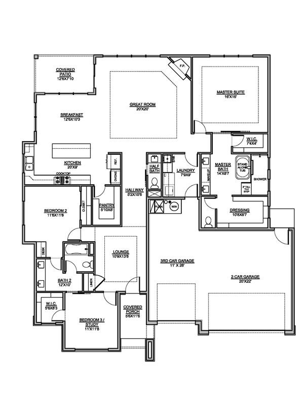 Architectural House Design - Modern Floor Plan - Main Floor Plan #1073-27