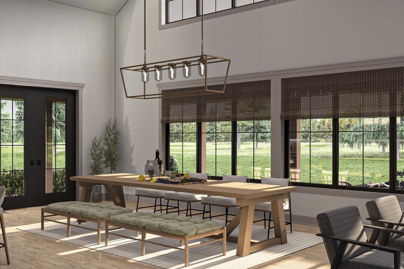 Architectural House Design - Interior - Dining Room 1 for Barndominium House Plan #455-475 - 3 bed, 3 bath
