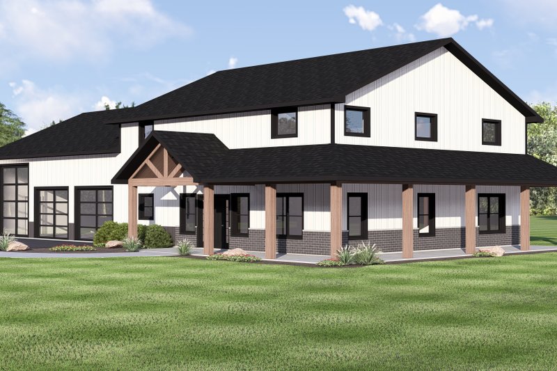 Architectural House Design - Exterior - Other Elevation 1 for Barndominium House Plan #1064-444 - 2 bed, 2.5 bath