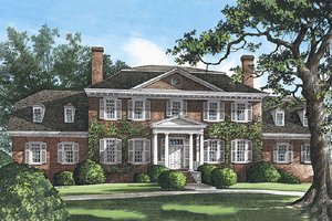 Classical Exterior - Front Elevation Plan #137-158