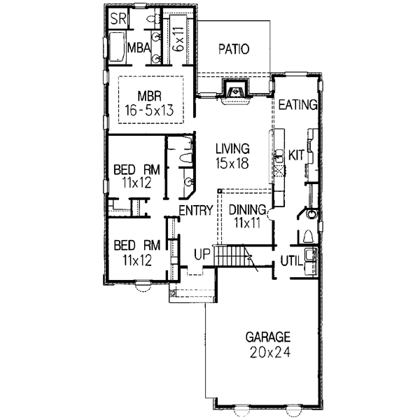 European Floor Plan - Main Floor Plan #15-241