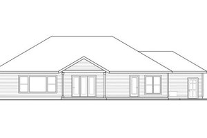 Exterior - Rear Elevation for Craftsman House Plan #124-842 - 3 bed, 2 bath