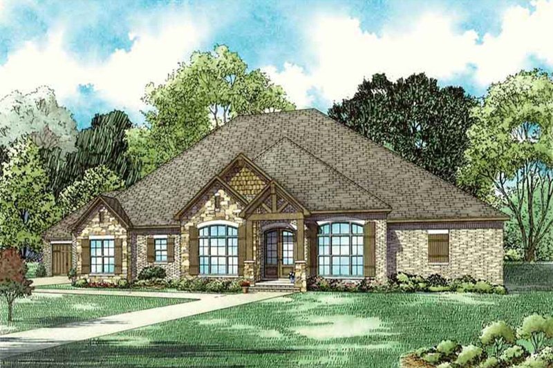 Dream House Plan - Craftsman Exterior - Front Elevation Plan #17-2609
