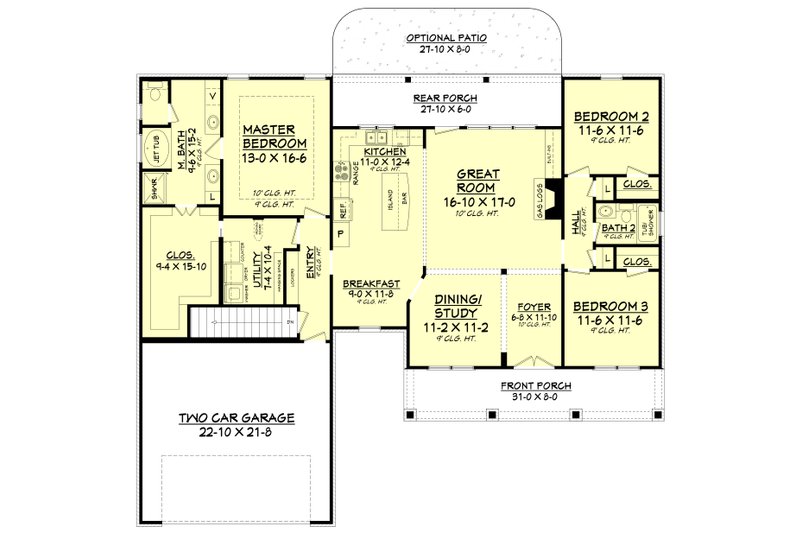 Dream House Plan - Floor Plan - Other Floor for Country House Plan #430-83 - 3 bed, 2 bath