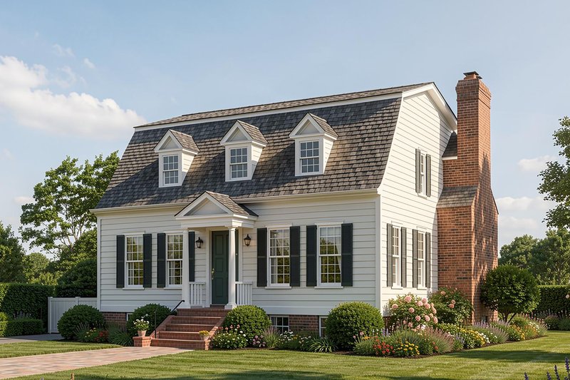 Architectural House Design - Photo 2 for Colonial House Plan #137-351 - 4 bed, 3.5 bath