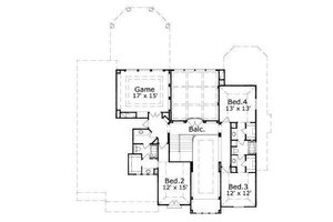 Floor Plan - Upper Floor for Mediterranean House Plan #411-252 - 5 bed, 4 bath