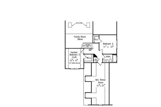 Floor Plan - Upper Floor for Traditional House Plan #927-42 - 3 bed, 2.5 bath