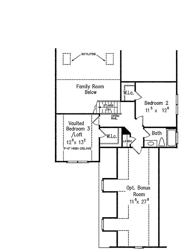 Traditional Floor Plan - Upper Floor Plan #927-42
