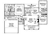 Southern Style House Plan - 3 Beds 2 Baths 1509 Sq/Ft Plan #21-194 