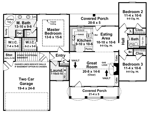 Home Plan - Southern Floor Plan - Main Floor Plan #21-194