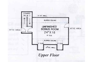 Floor Plan - Upper Floor for Traditional House Plan #310-923 - 3 bed, 2.5 bath