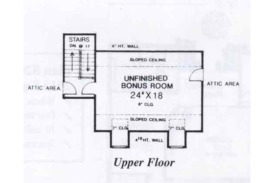 Floor Plan - Upper Floor for Traditional House Plan #310-923 - 3 bed, 2.5 bath