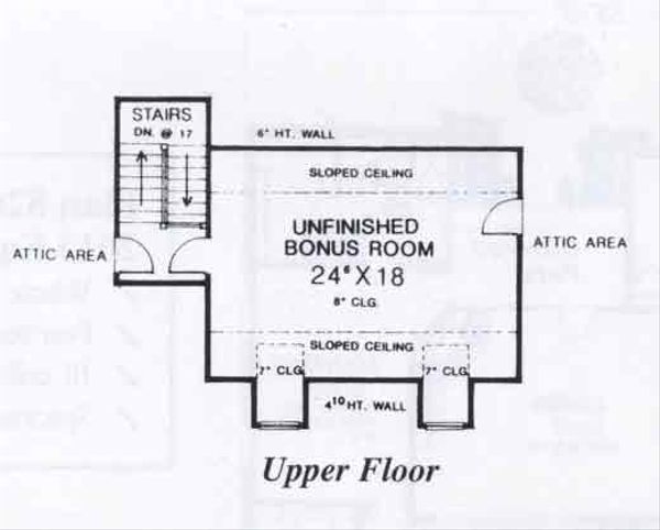Traditional Floor Plan - Upper Floor Plan #310-923