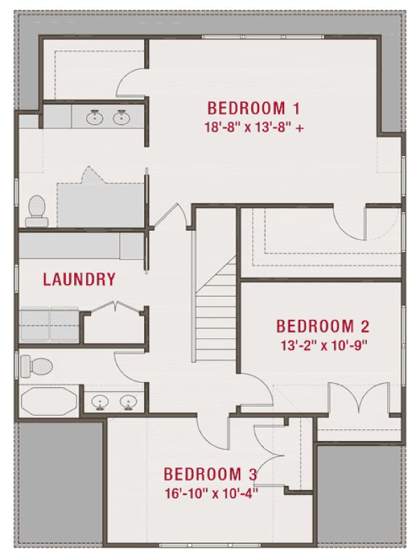 Dream House Plan - Craftsman Floor Plan - Upper Floor Plan #461-73