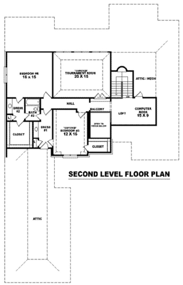 European Floor Plan - Upper Floor Plan #81-1319