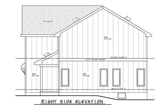 Exterior - Other Elevation 1 for Farmhouse House Plan #20-2545 - 4 bed, 2.5 bath