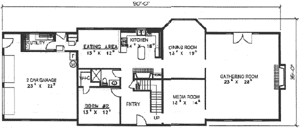 Home Plan - Colonial Floor Plan - Main Floor Plan #117-218