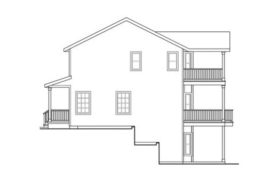Exterior - Other Elevation 1 for Colonial House Plan #124-838 - 3 bed, 2.5 bath