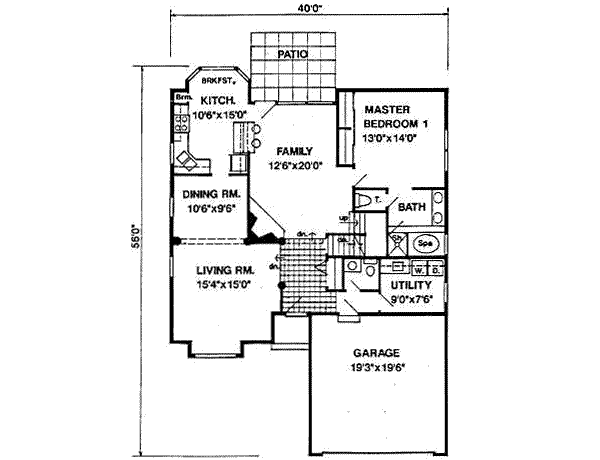 Traditional Floor Plan - Main Floor Plan #116-190