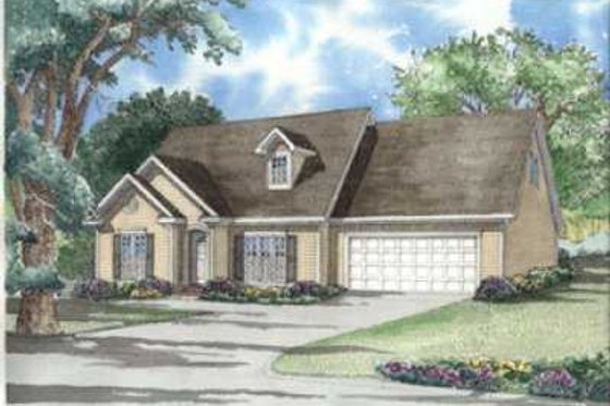 Exterior - Front Elevation for Traditional House Plan #17-592 - 3 bed, 2.5 bath