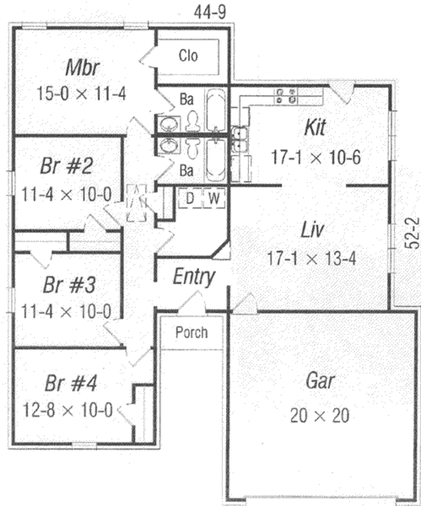 Traditional Floor Plan - Main Floor Plan #329-145