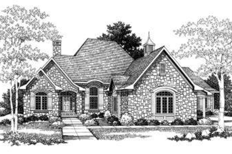 Dream House Plan - European Exterior - Front Elevation Plan #70-777