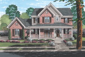 Traditional Exterior - Front Elevation Plan #46-496
