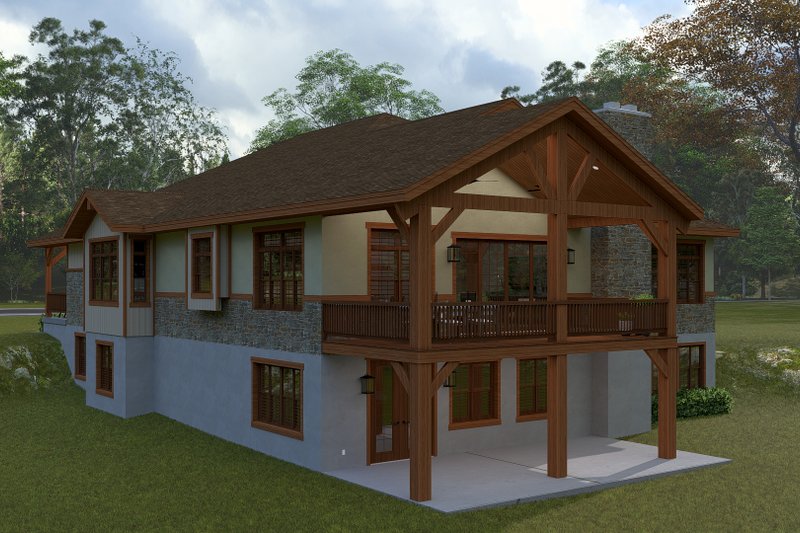 House Blueprint - Exterior - Rear Elevation for Traditional House Plan #1060-474 - 2 bed, 2 bath