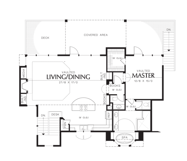 Craftsman Floor Plan - Upper Floor Plan #48-576