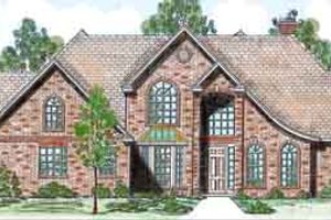 European Exterior - Front Elevation Plan #52-186