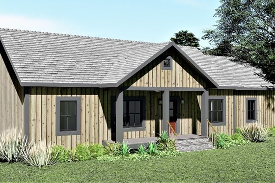 Exterior - Other Elevation for Ranch House Plan #44-239 - 3 bed, 2 bath