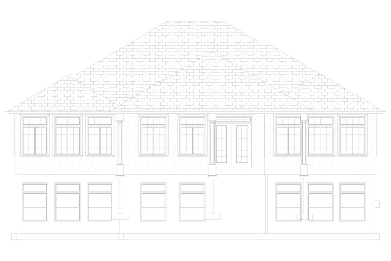 House Blueprint - Exterior - Rear Elevation for Traditional House Plan #1060-367 - 1 bed, 1.5 bath