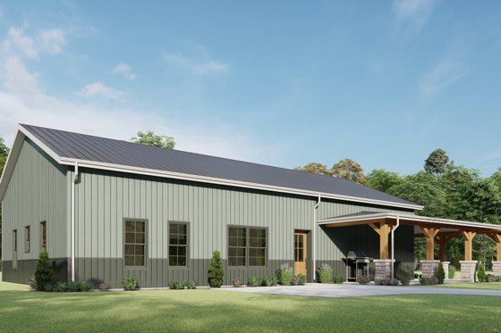 Exterior - Other Elevation 3 for Barndominium House Plan #1092-34 - 3 bed, 2.5 bath