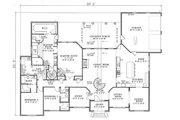 European Style House Plan - 4 Beds 4 Baths 4828 Sq/Ft Plan #17-1155 