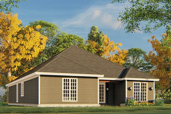 Exterior - Rear Elevation for Traditional House Plan #17-3425 - 3 bed, 2 bath