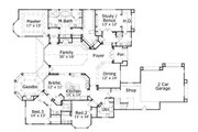European Style House Plan - 4 Beds 4 Baths 3226 Sq/Ft Plan #411-397 