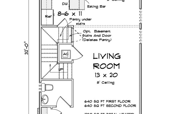 Floor Plan - Main Floor for Modern House Plan #513-2355 - 3 bed, 2.5 bath