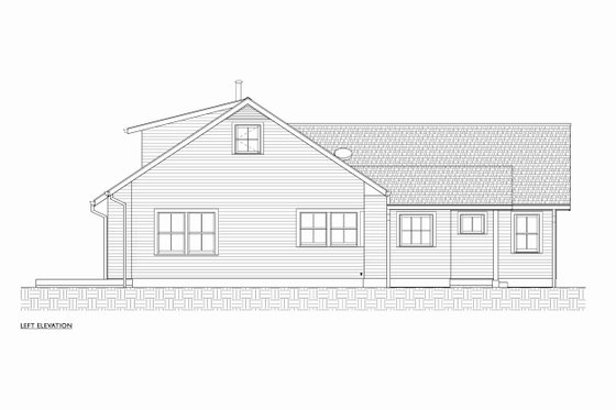 Exterior - Other Elevation 3 for Cottage House Plan #890-8 - 4 bed, 1.5 bath