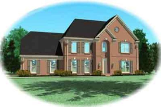 Exterior - Front Elevation for Traditional House Plan #81-491 - 4 bed, 3.5 bath