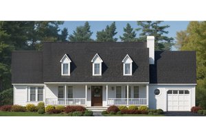 Country Exterior - Front Elevation Plan #3-318