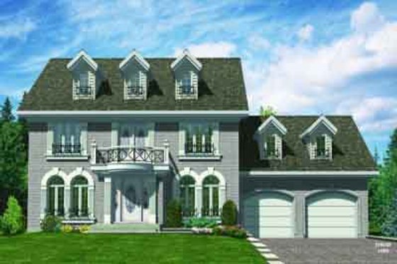 Exterior - Front Elevation for European House Plan #138-159 - 4 bed, 2.5 bath