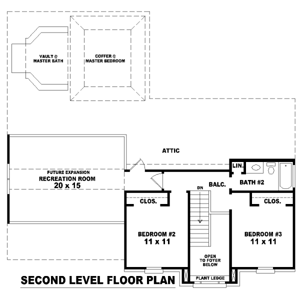 European Floor Plan - Upper Floor Plan #81-13626