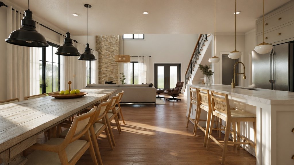 Interior - Dining Room for Barndominium House Plan #1064-313 - 5 bed, 3 bath