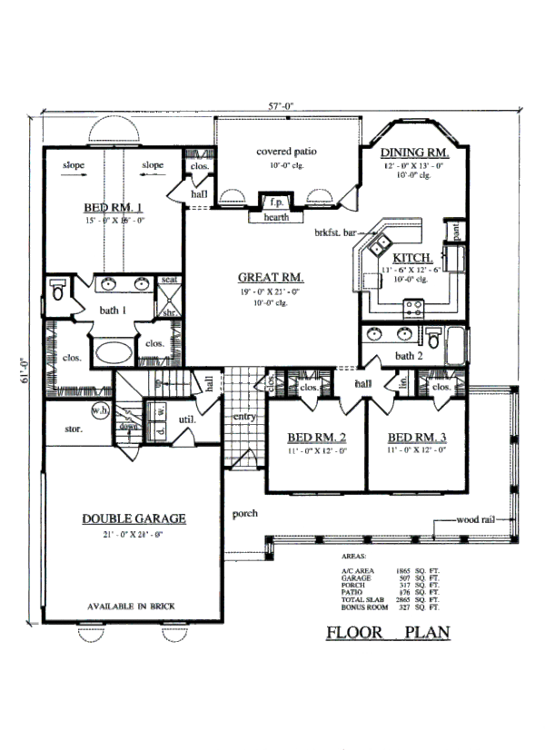 Architectural House Design - Farmhouse Floor Plan - Main Floor Plan #42-364