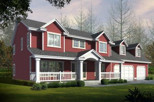 Home Plan - Farmhouse Exterior - Front Elevation Plan #112-165