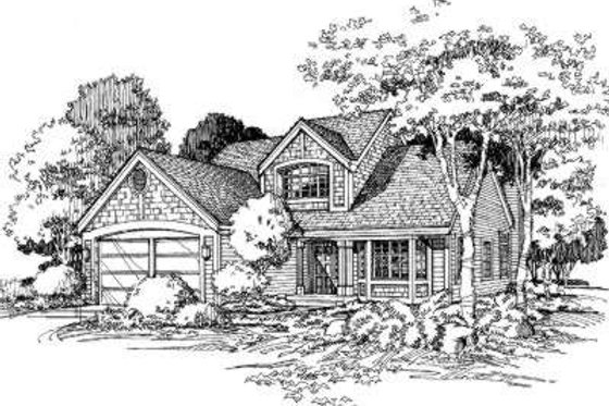 Exterior - Front Elevation for Traditional House Plan #320-113 - 4 bed, 2.5 bath
