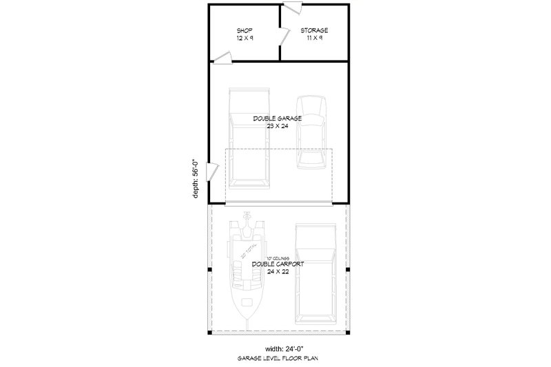 House Blueprint - Floor Plan - Main Floor for Country House Plan #932-304, 0 bath