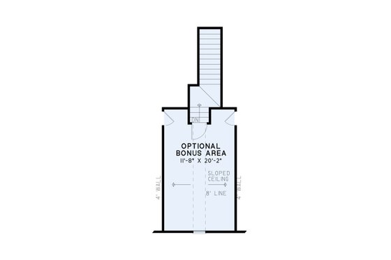 Floor Plan - Upper Floor for Southern House Plan #17-1104 - 3 bed, 2 bath