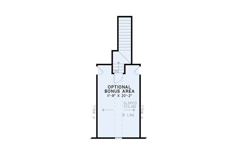 Dream House Plan - Floor Plan - Upper Floor for Southern House Plan #17-1104 - 3 bed, 2 bath