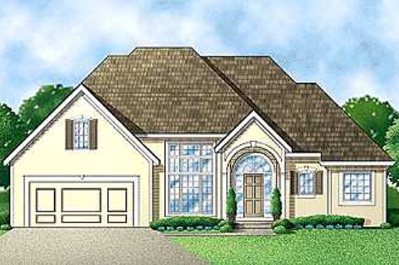 Exterior - Front Elevation for Traditional House Plan #67-101 - 3 bed, 2.5 bath